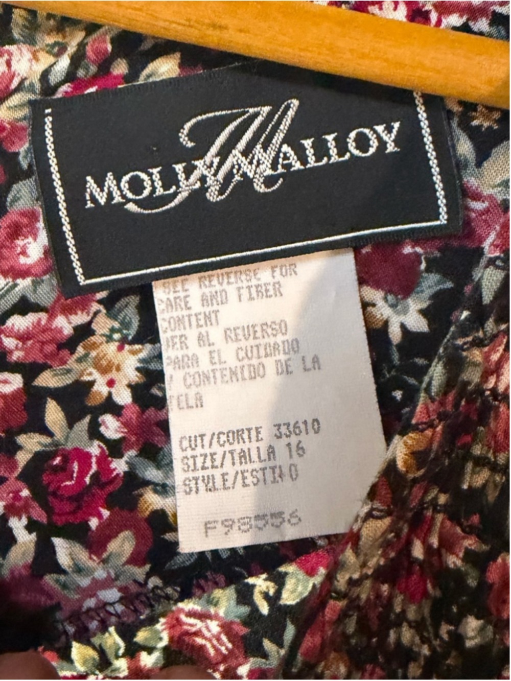 Molly Malloy Floral Tie-Waist Wide-Leg Jumpsuit in Burgundy Size 16 - Picture 6 of 11